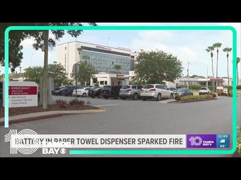 Battery in paper towel dispenser sparks fire that spread at Largo hospital, officials suspect