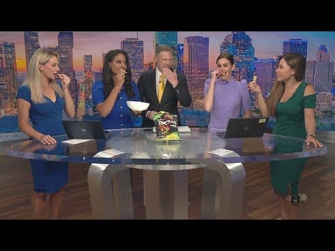 KHOU 11 Morning News crew tries Doritos Spicy Pineapple Jalapeno created in honor of Houston chef