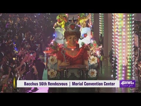 Ponchatoula Strawberry Festival Float in Krewe of Bacchus