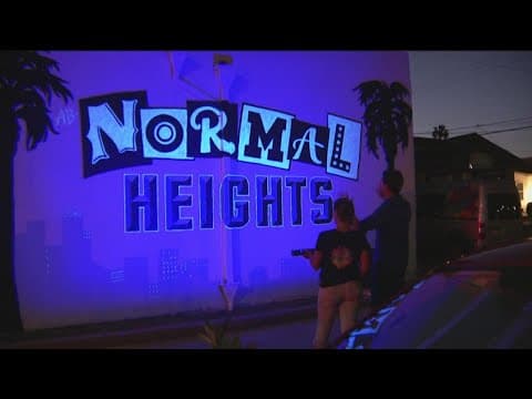 Glow in the dark invisible paint mural lights up the night in Normal Heights