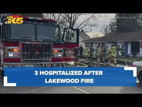 2 kids, 1 adult hospitalized after Lakewood apartment fire