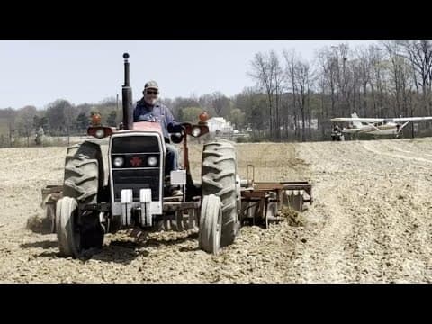WATCH: Farmer plows field to help pilot take off again after emergency landing near Reynoldsburg