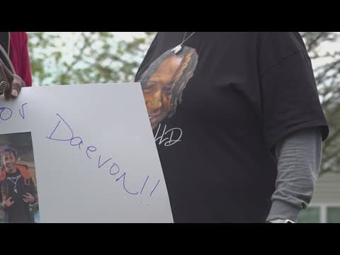 Families and community members marched Saturday afternoon to honor men who lost their lives