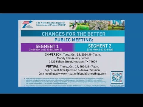 TxDOT holds public meeting before I-45 expansion project begins