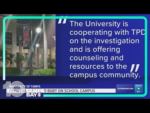 Newborn found dead in garbage bin on University of Tampa campus