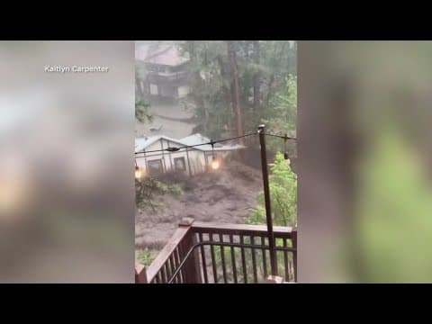 House washes away in New Mexico flash flooding