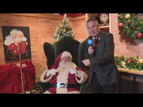 Dom Tiberi talks with Santa Claus