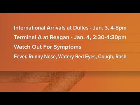 Health officials in Northern Virginia are investigating potential measles exposures