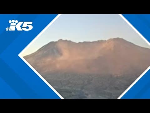 Ash from 1980 Helens eruption fills the air around the volcano