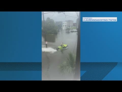 Hurricane Erin flooding: Kayaks and jet skis take over East Coast streets
