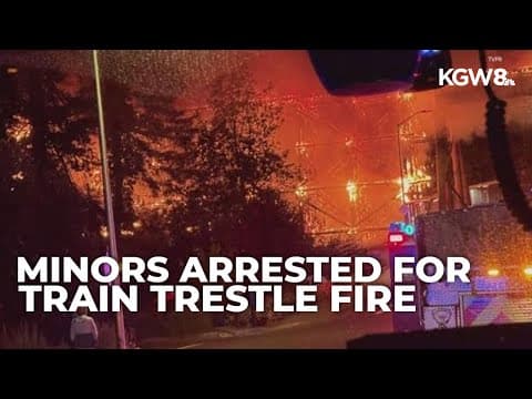 Two minors arrested for allegedly setting fire to historic Newberg train trestle