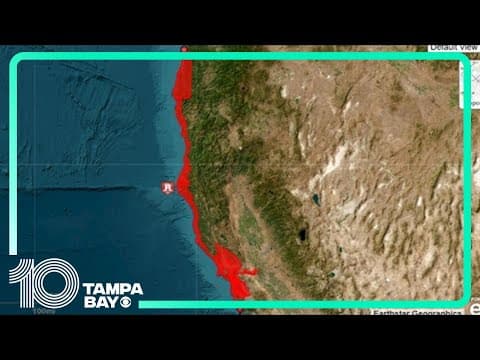 Aerials: Tsunami warning lifted after strong earthquakes hit off Northern California coast