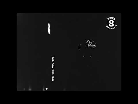 Channel 8 and El Cortez Hotel neon lights 1953