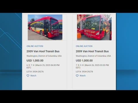 DC Circulator buses up for auction starting at $1,000