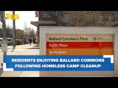 Residents enjoying Ballard Commons following encampment cleanup