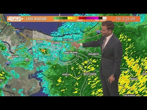 New Orleans Weather: Rainy Friday morning with a warm weekend ahead