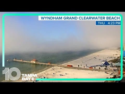 Timelapse video shows fog moving into Clearwater Beach
