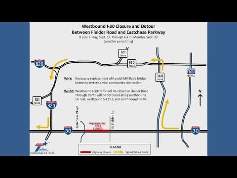 A major North Texas highway closure is happening this weekend