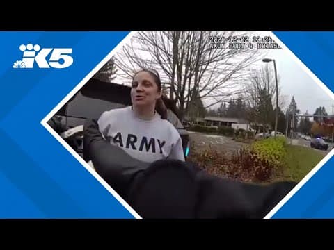 Bodycam video shows arrest of Edmonds cop after she allegedly pointed gun at driver while off-duty