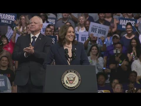 Tim Walz takes stage with Harris at Pennsylvania rally