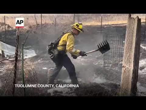 Crews mop up after destructive California wildfire