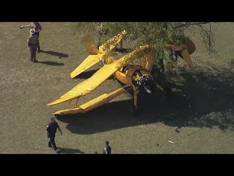 Two people were taken to the hospital after a small plane crashed in Denton County