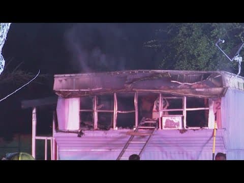 Child rescued from burning mobile home in Deer Park, fire officials say