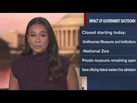 Smithsonian museums, National Zoo close starting today