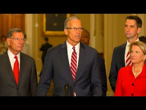 John Thune speaks after Republicans choose him as next Senate majority leader
