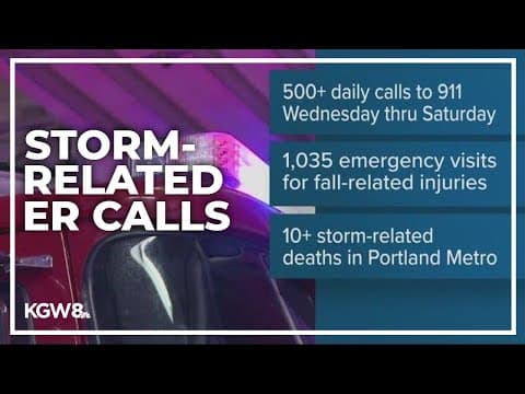 Multnomah County reports rise in storm-related emergency calls, 'slip-and-fall' ER visits and deaths