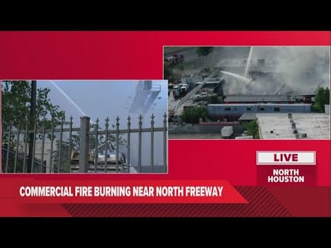 Massive fire rips through N. Houston commercial building