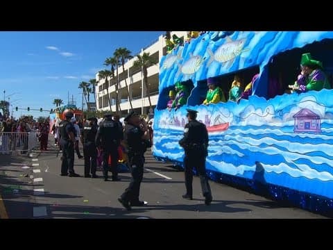 Reason rider was not wearing harness before falling of Mardi Gras float