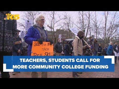 Teachers and students call for more funding for community colleges