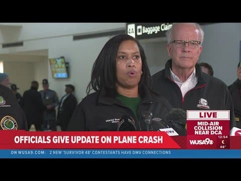 DC officials give update after plane collides with Black Hawk helicopter near DCA