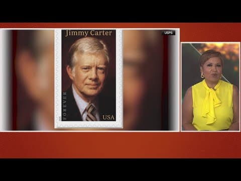 US Postal Service honors Former President Jimmy Carter with a forever stamp