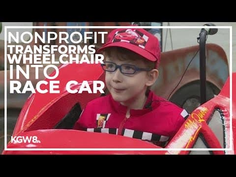 Nonprofit transforms boy's wheelchair into a race car