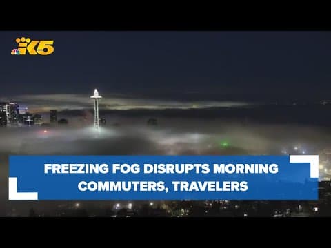 Freezing fog disrupts morning commuters, travelers in Puget Sound