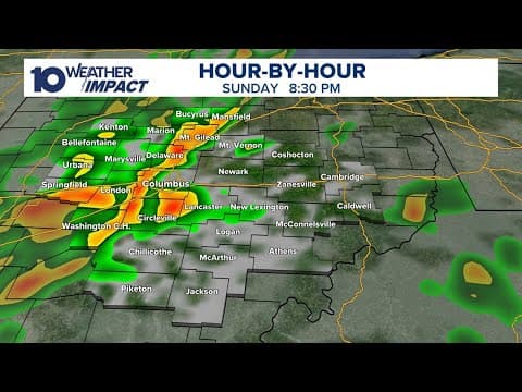 Tracking possible severe storms in central Ohio