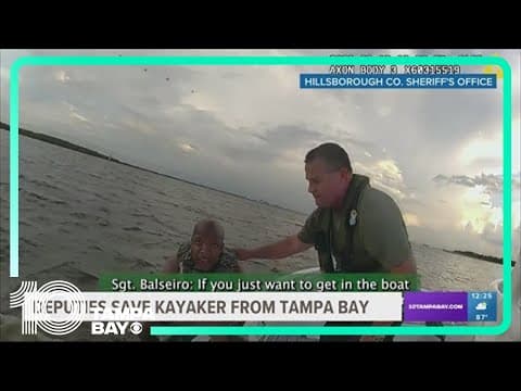 Hillsborough County deputies save missing kayaker from Tampa Bay