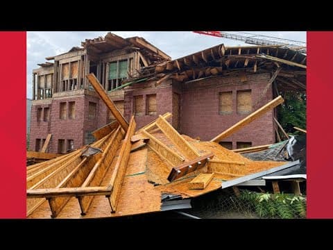 Building collapses due to severe weather in DC