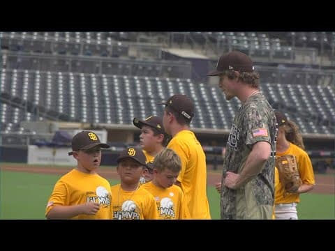 Padres host 50 kids at USAA’s Salute to Service Lil’ MVPs Baseball Camp