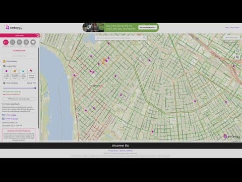Over a thousand lose power in Carrolton area, according to Entergy map