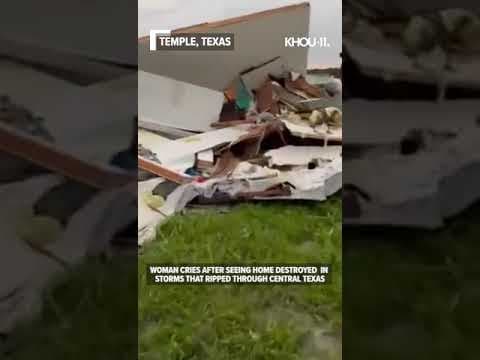 Woman cries after seeing home destroyed in Central Texas storms #shorts