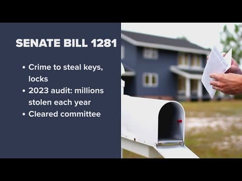 Lawmakers file bill making it a crime to steal mail keys