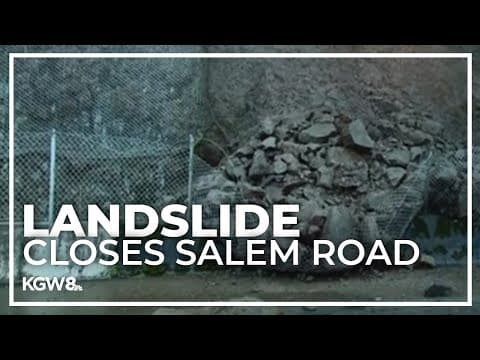 Landslide closes stretch of River Road South of downtown Salem