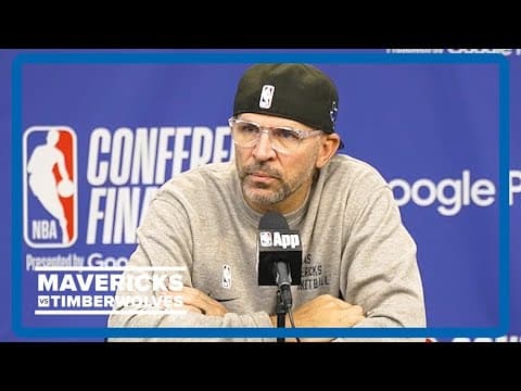 Mavs vs. Wolves Game 3 | Jason Kidd pregame interview 5.26.24