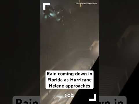 Rain coming down in Florida as Hurricane Helene approaches