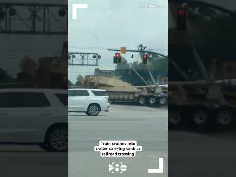 Train crashes into trailer carrying tank at railroad crossing in Goose Creek, SC
