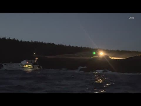 Video shows Coast Guard rescue from disabled boat on Lopez Island