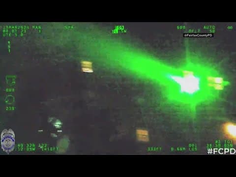 Virginia man arrested for shining laser pointer at Fairfax Co. police helicopter